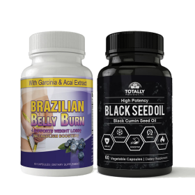 Brazilian Belly Burn and Black Seed Oil Combo Pack