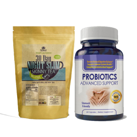 Night Slim Skinny Tea and Probiotics Advanced Support Combo Pack