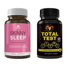 Skinny Sleep and Total Test Testosterone Booster Combo Pack