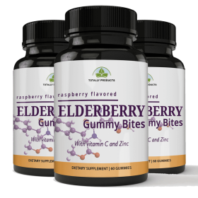 Black Elderberry Gummies Immune Booster with Vitamin C and Zinc (3 bottles)