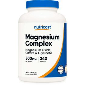 Nutricost Magnesium Complex 500mg, 240 Capsules - Gluten Free & Non-GMO Supplement