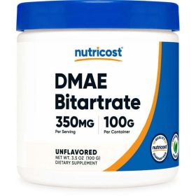 Nutricost DMAE Bitartrate Powder 100 Grams - Gluten Free & Non-GMO Supplement