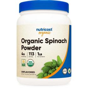 Nutricost Organic Spinach Powder 1LB - Certified Organic Supplement