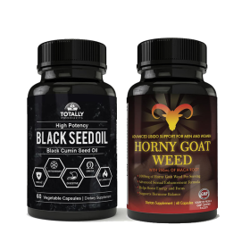 Black Seed Oil and Horny Goat Weed Combo Pack (quantity: 1 set)